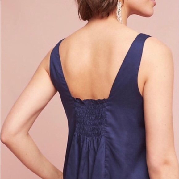ANTHOPOLOGIE MAEVE VERENA TOP CAMI TANK NAVY - Picture 2 of 11